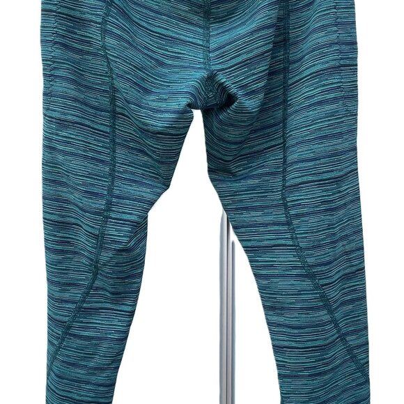 Lululemon Inspire 25" Legging Size 4 Cyber Jungle Hero Blue/Deep Green - Picture 2 of 11